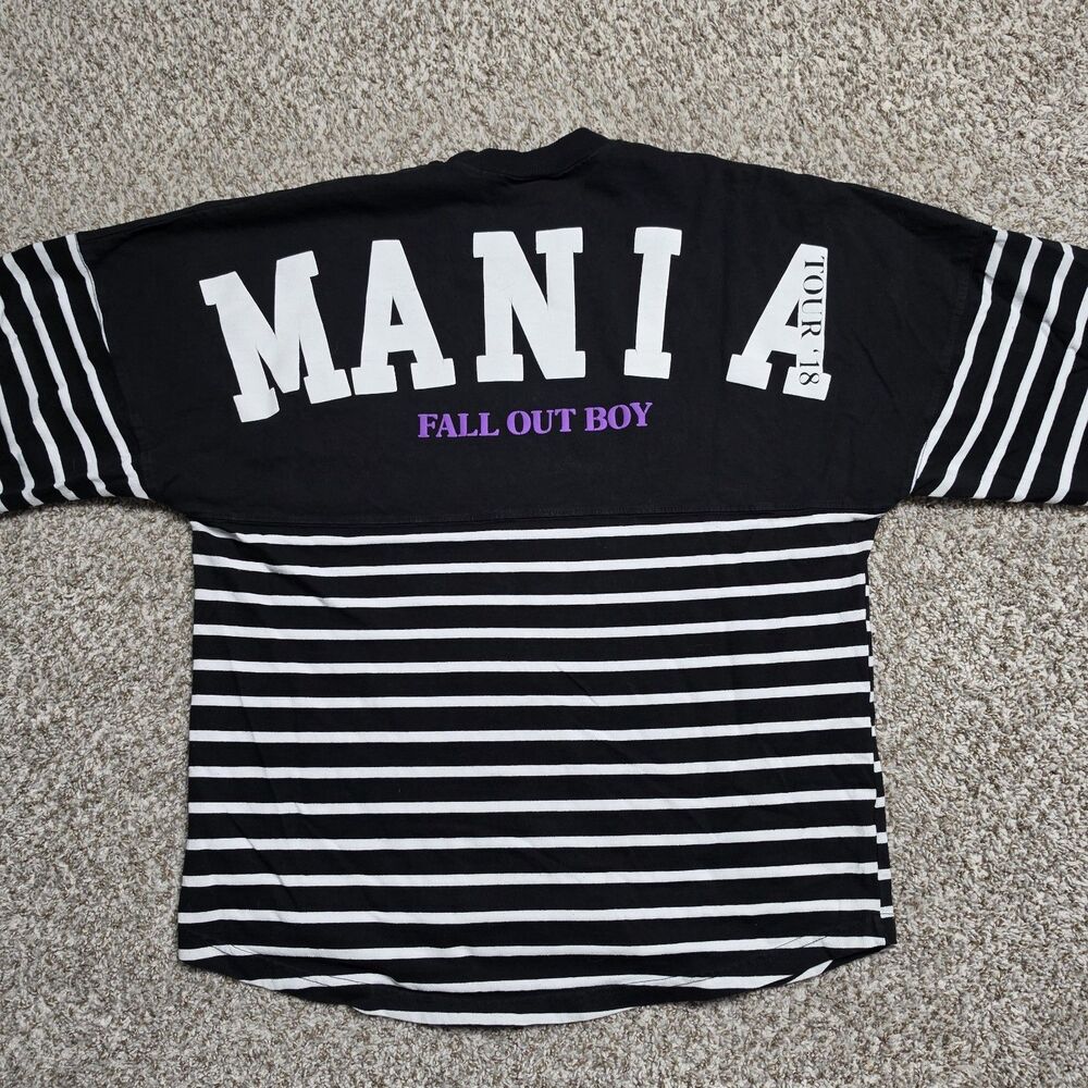 Spirit Jersey Fall Out Boy Mania Tour 2018 Long Sleeve Shirt Size M Pop Punk
